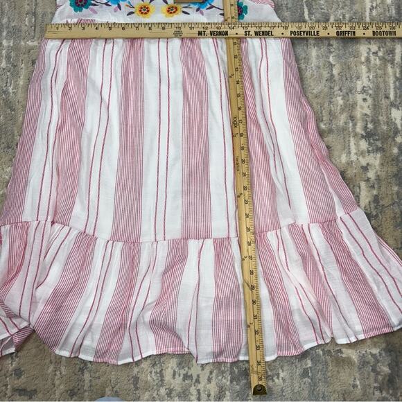 NWT Blu Pepper Shift Rayon Dress Floral Striped Medium - Picture 5 of 7